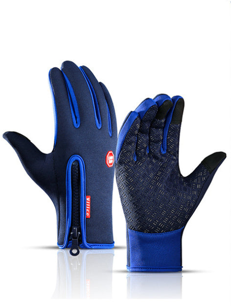 Touch Screen Waterproof Sports Gloves With Fleece