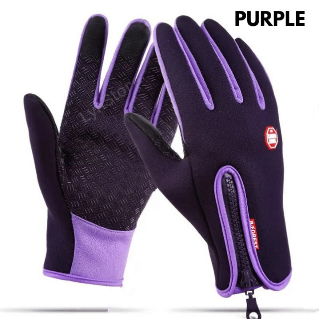 Touch Screen Waterproof Sports Gloves With Fleece