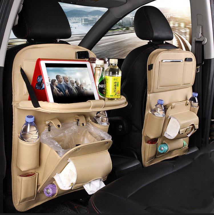 Leather Car Storage Bag | Multifunction Waterproof Car Organizer