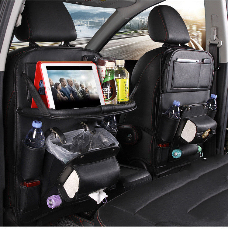 Leather Car Storage Bag | Multifunction Waterproof Car Organizer