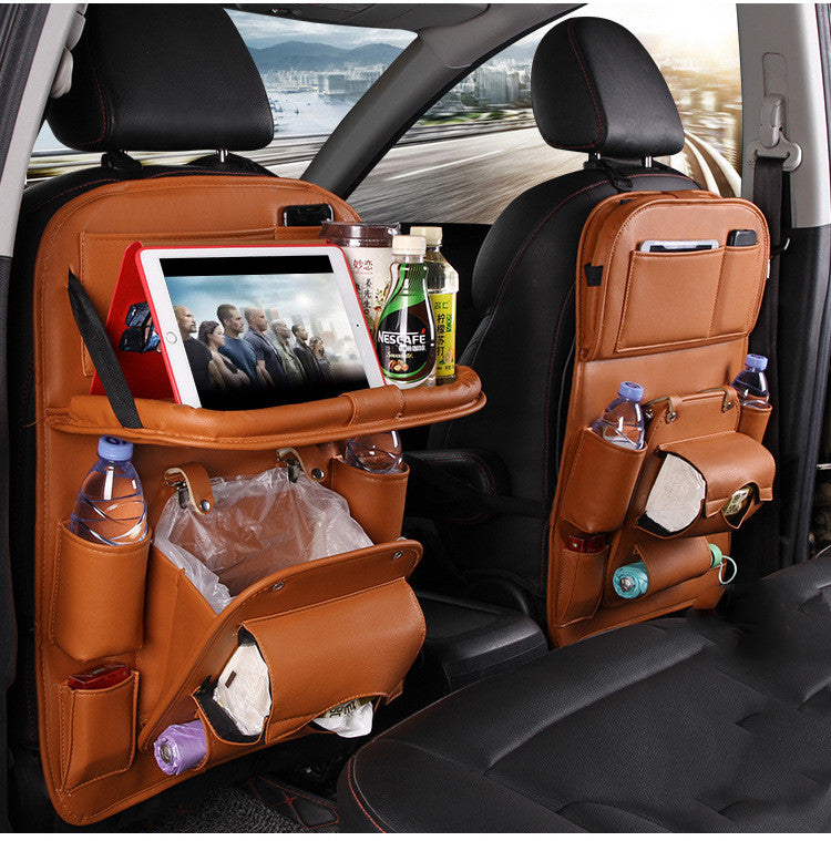 Leather Car Storage Bag | Multifunction Waterproof Car Organizer