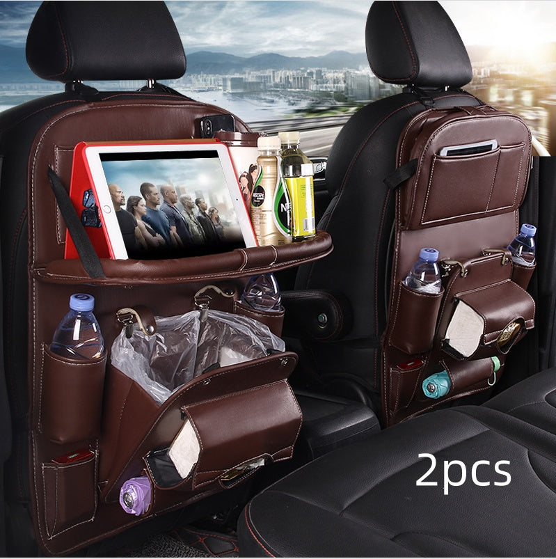 Leather Car Storage Bag | Multifunction Waterproof Car Organizer