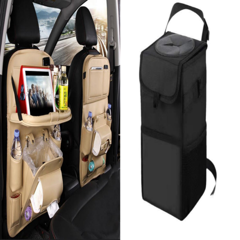 Leather Car Storage Bag | Multifunction Waterproof Car Organizer