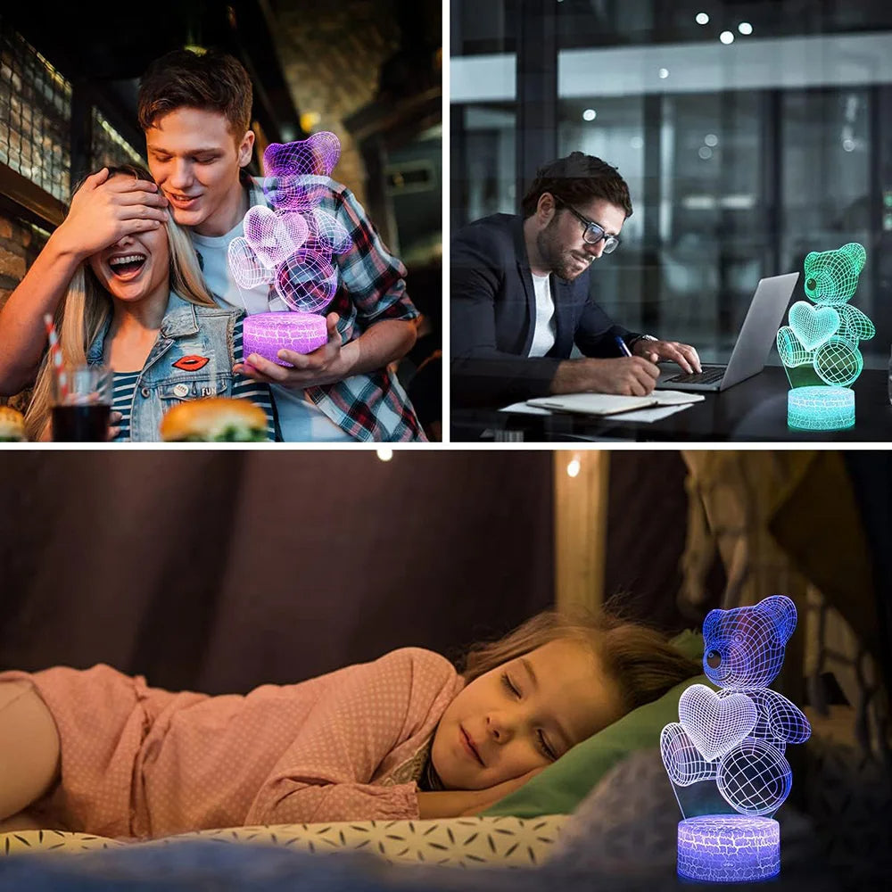 3D Acrylic Lamp | USB LED Night Lights