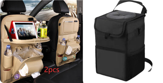 Leather Car Storage Bag | Multifunction Waterproof Car Organizer