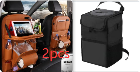 Leather Car Storage Bag | Multifunction Waterproof Car Organizer