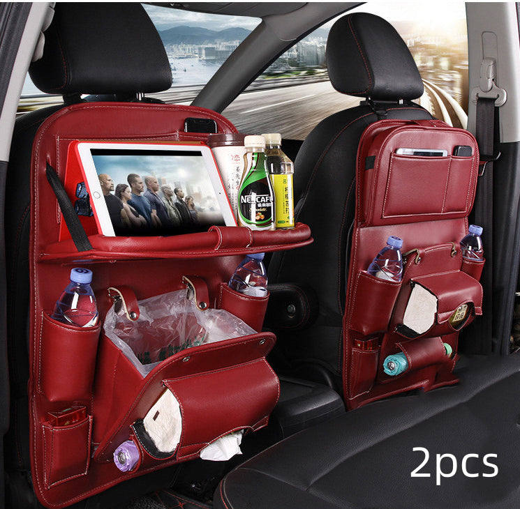 Leather Car Storage Bag | Multifunction Waterproof Car Organizer